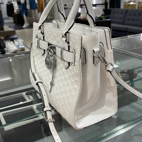 Michael Kors Hamilton Small Logo Embossed Washed Denim Satchel Crossbody 
NWT - Picture 10 of 16